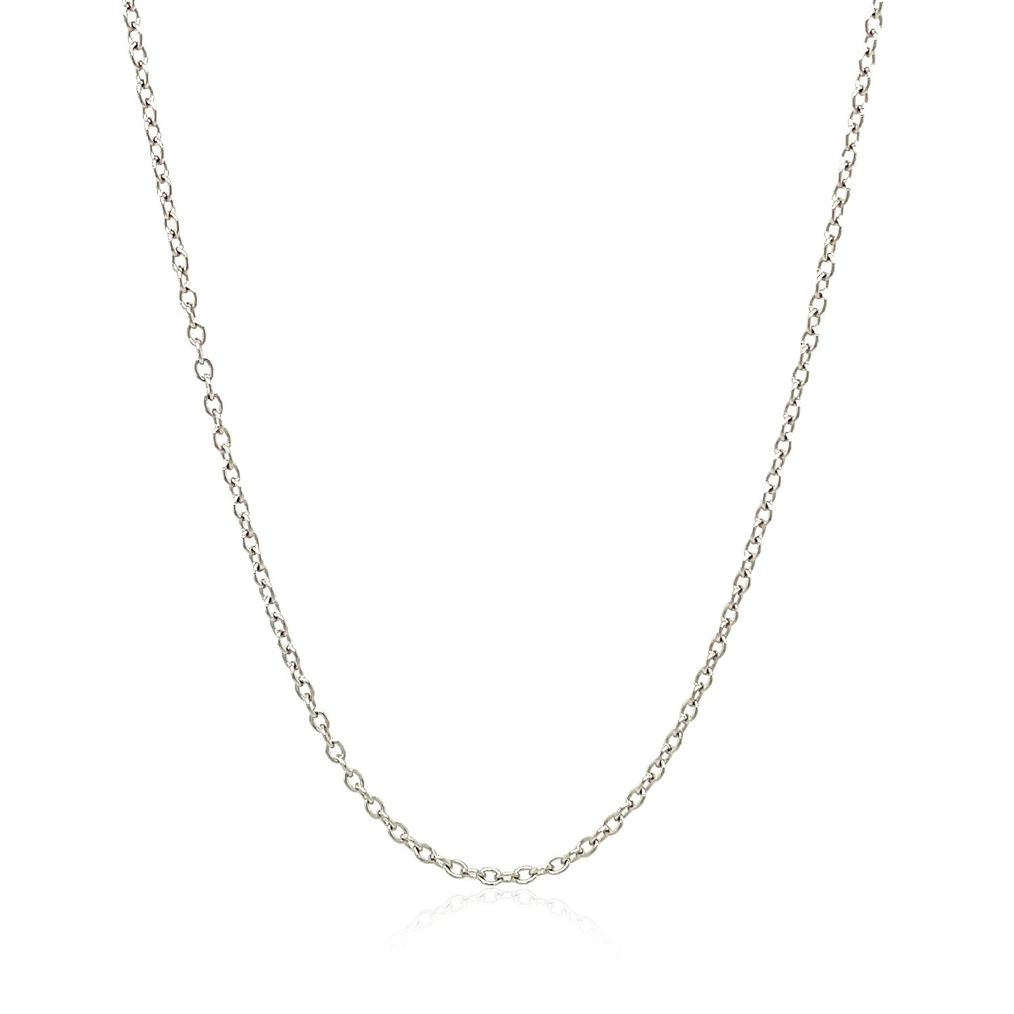 18k White Gold Round Cable Chain (1.50 mm)