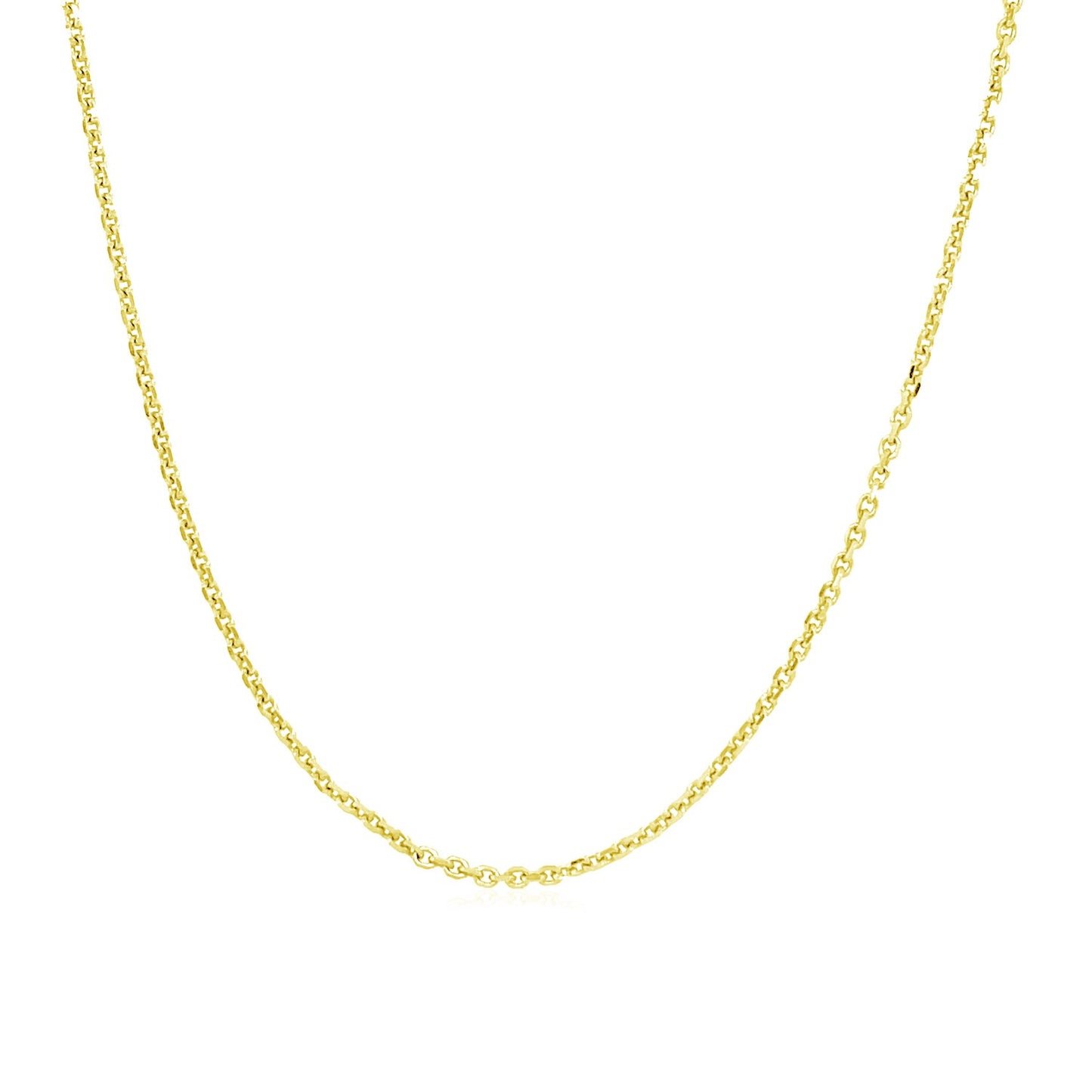 14k Yellow Gold Adjustable Cable Chain (1.10 mm)