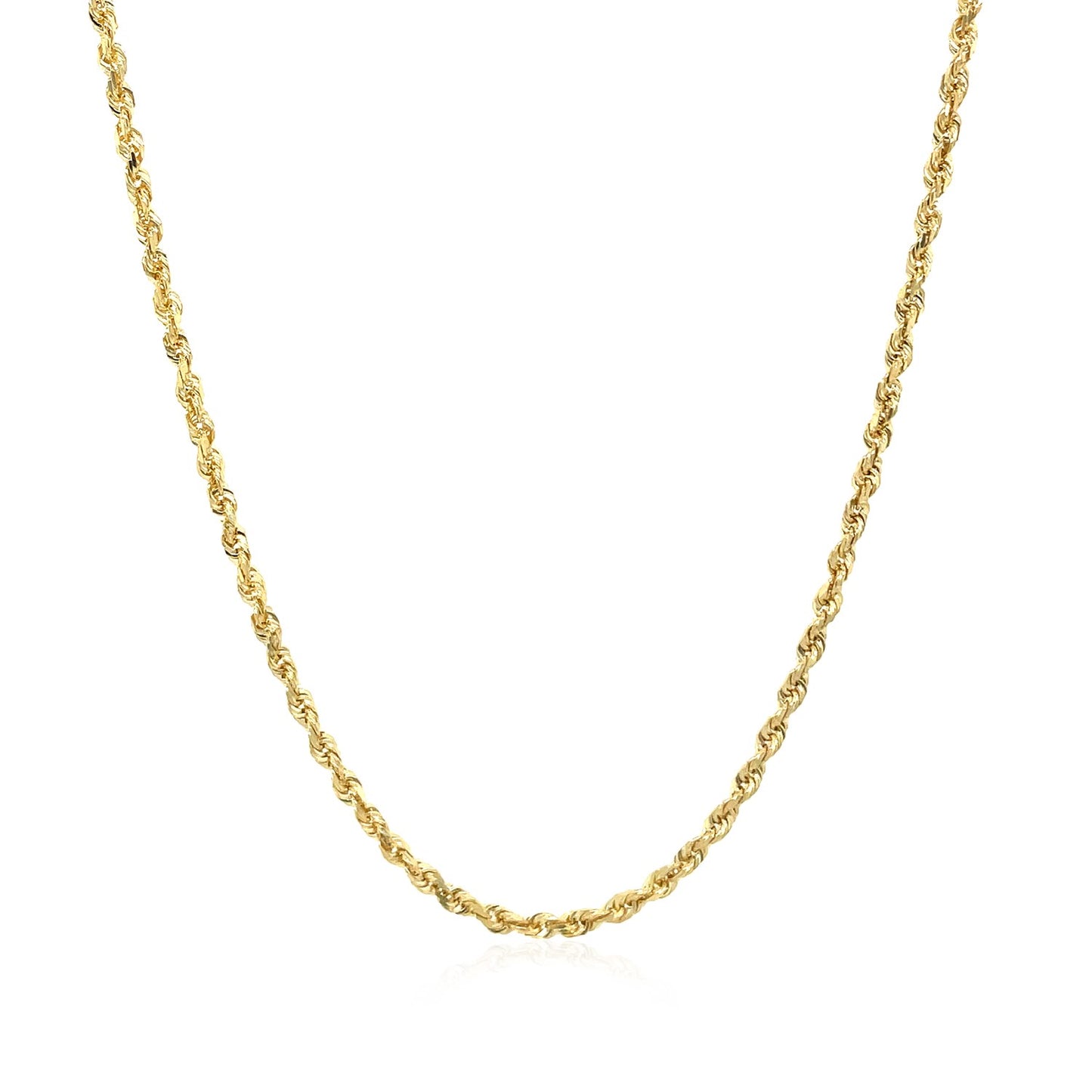 10k Yellow Gold Solid Diamond Cut Rope Chain (1.80 mm)