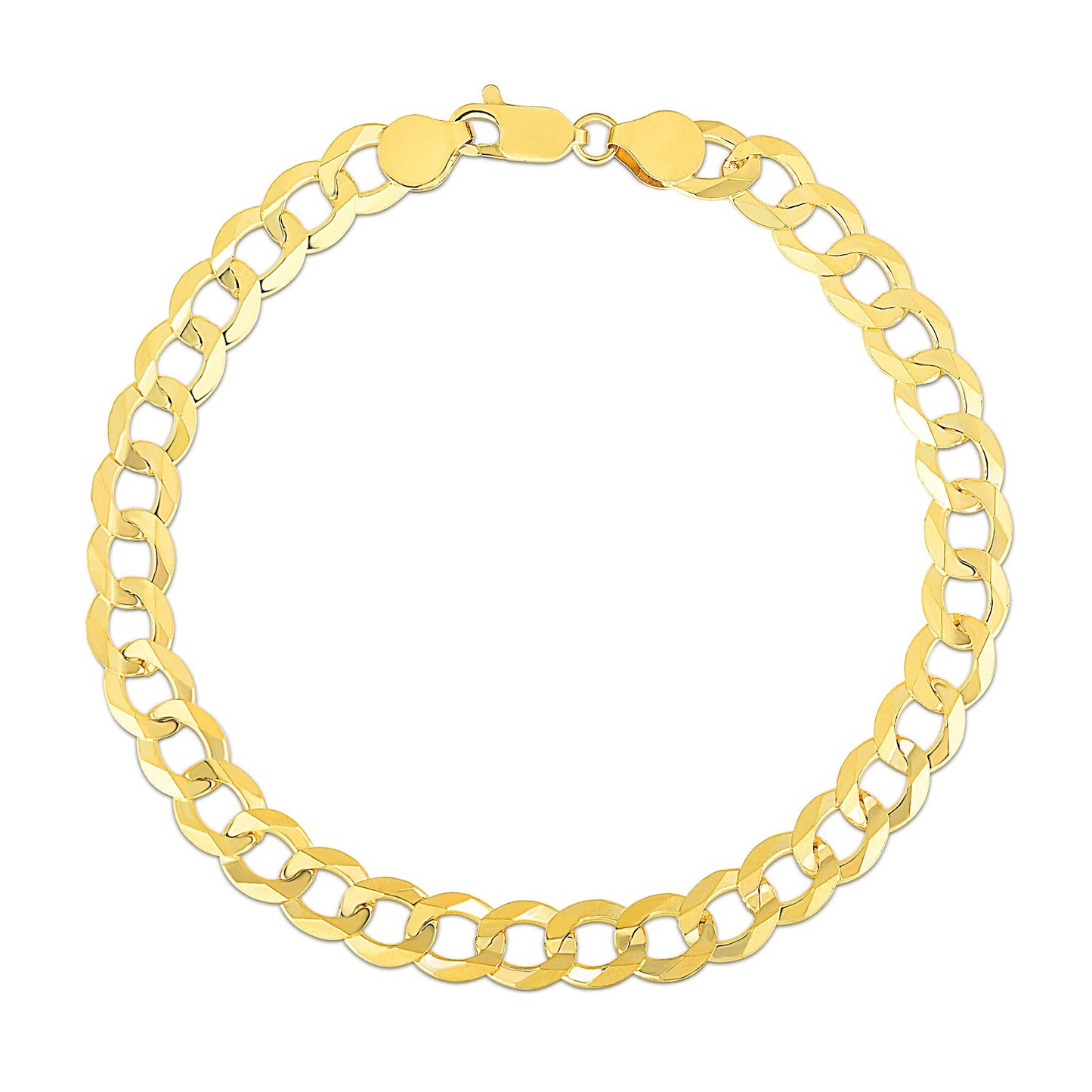 10k Yellow Gold Curb Bracelet (7.00 mm)