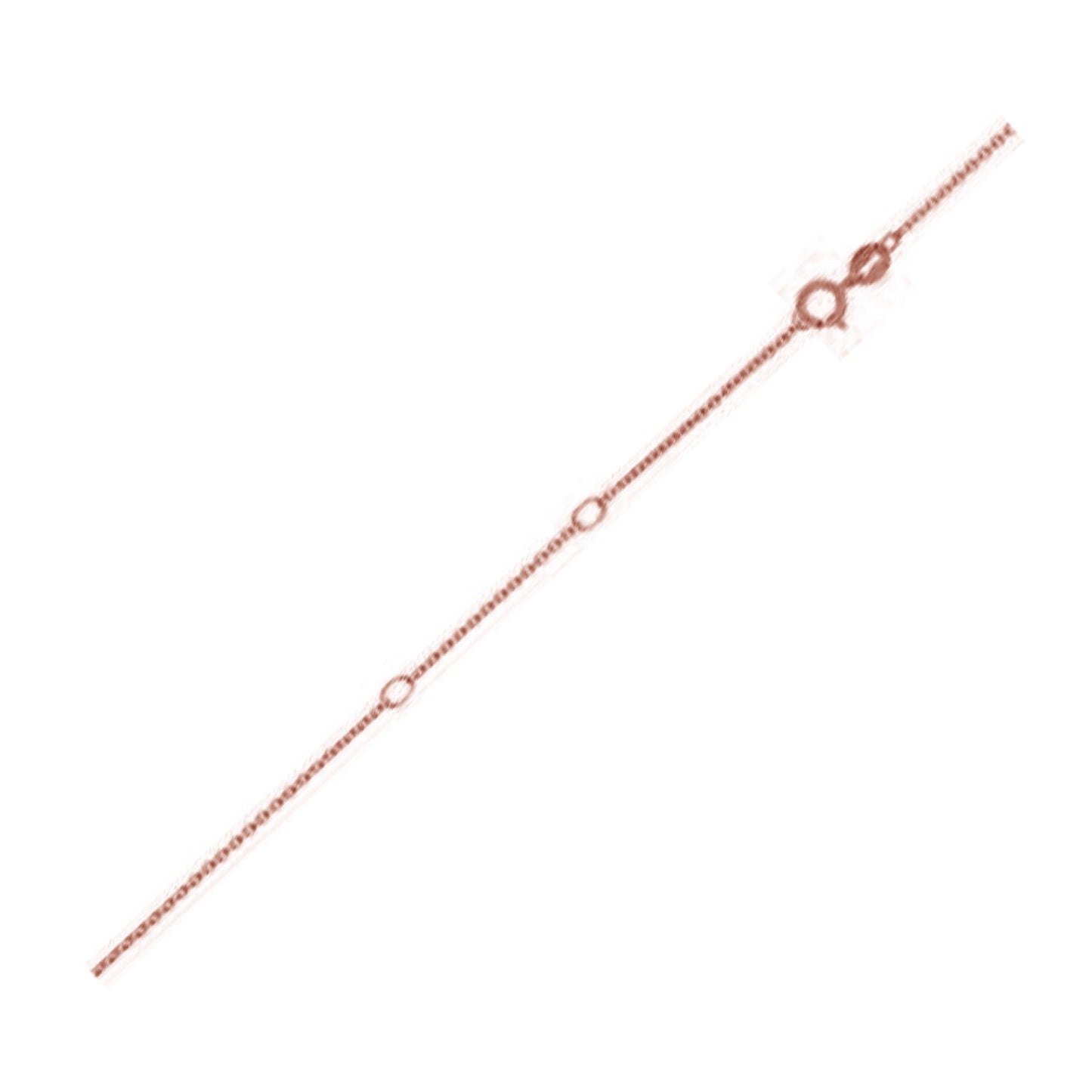 Double Extendable Diamond Cut Cable Chain in Rose Gold (0.87 mm)