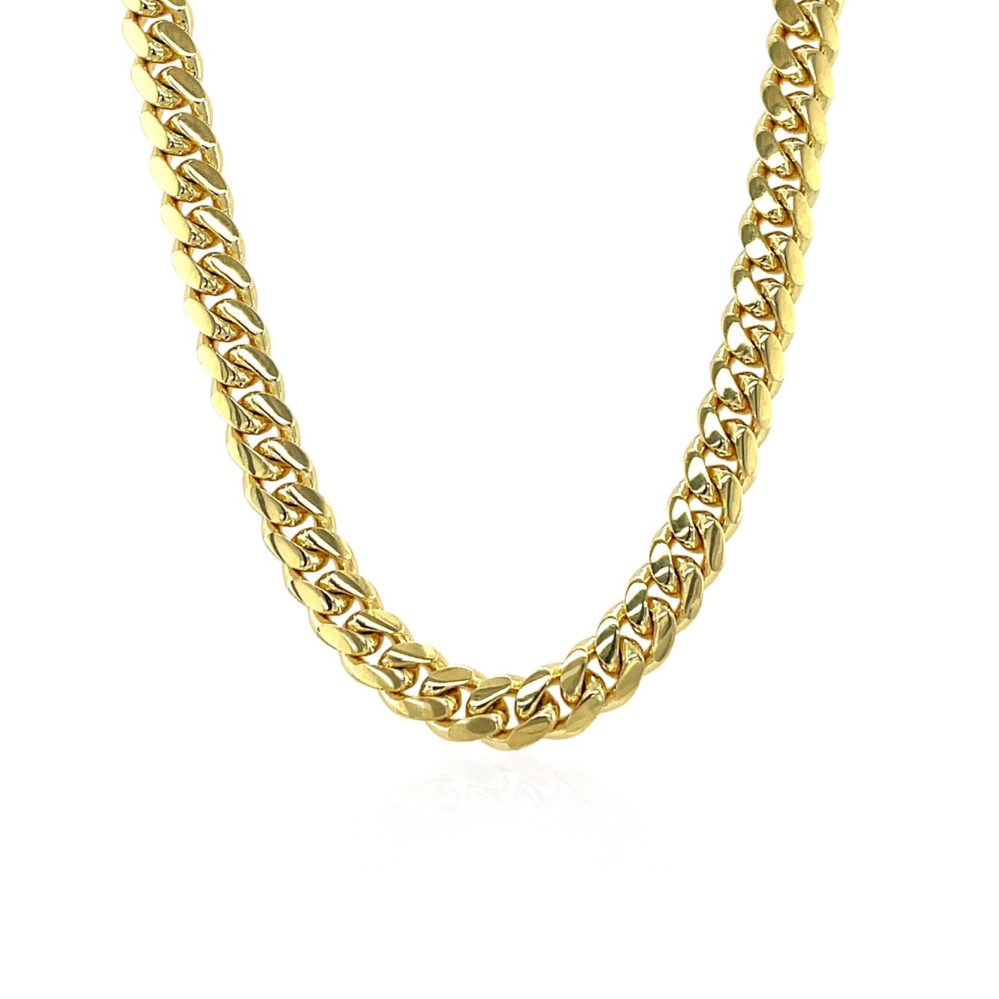 14k Yellow Gold Classic Miami Cuban Solid Chain (4.90 mm)